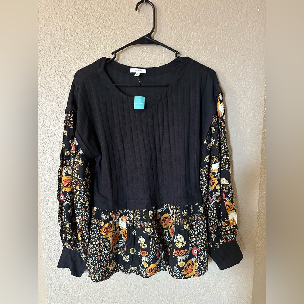 Maurices peplum top size M